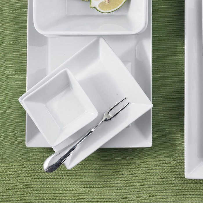 Fuente Rectangular Avet Porcelana 15x13 cm (6 Unidades) Fuente Rectangular Avet Porcelana 15x13 cm (6 Unidades)